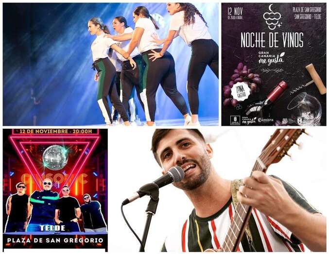 Collage de fotos de los diferentes actos de esta noche en Los Llanos/TA.